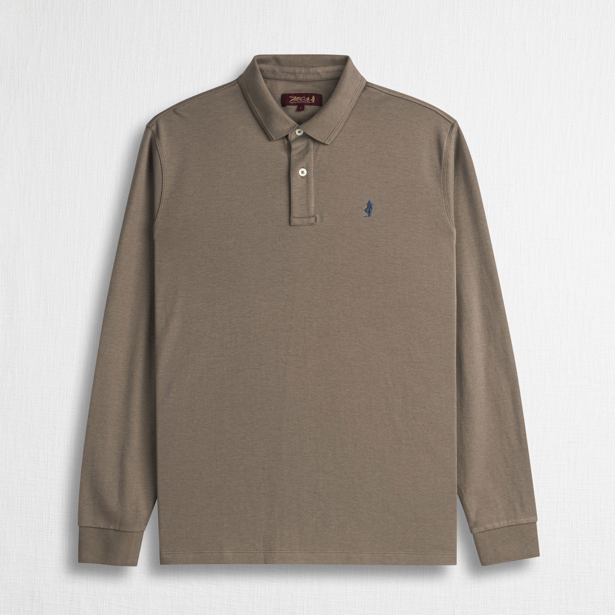 Polo Manica Lunga in Interlock Tinta Unita - Falcon