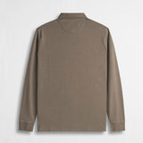 Long Sleeve Polo in Solid Interlock