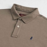 Long Sleeve Polo in Solid Interlock