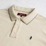 Long Sleeve Polo in Jersey with Ribbed Collar