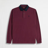 Polo Manica Lunga con Colletto in Gabardina a Contrasto - Fig