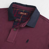 Long Sleeve Polo with Contrast Gabardine Collar