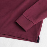 Long Sleeve Polo with Contrast Gabardine Collar