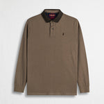 Polo Manica Lunga con Colletto in Gabardina a Contrasto - Falcon