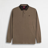 Polo Manica Lunga con Colletto in Gabardina a Contrasto - Falcon
