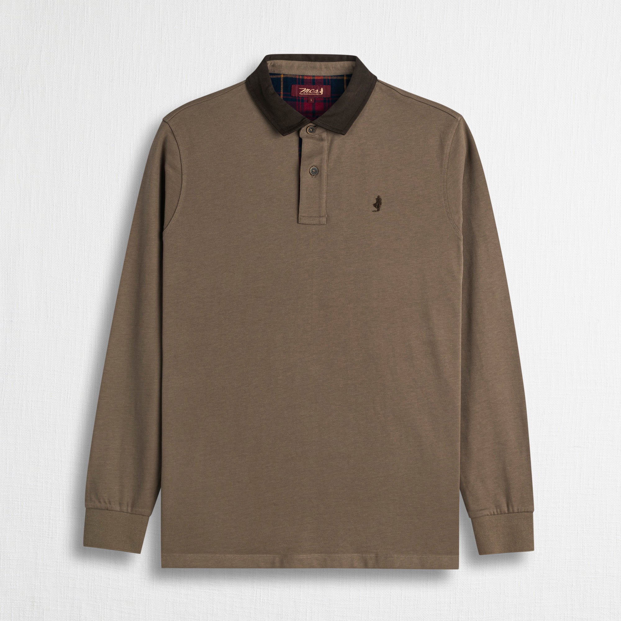 Polo Manica Lunga con Colletto in Gabardina a Contrasto - Falcon