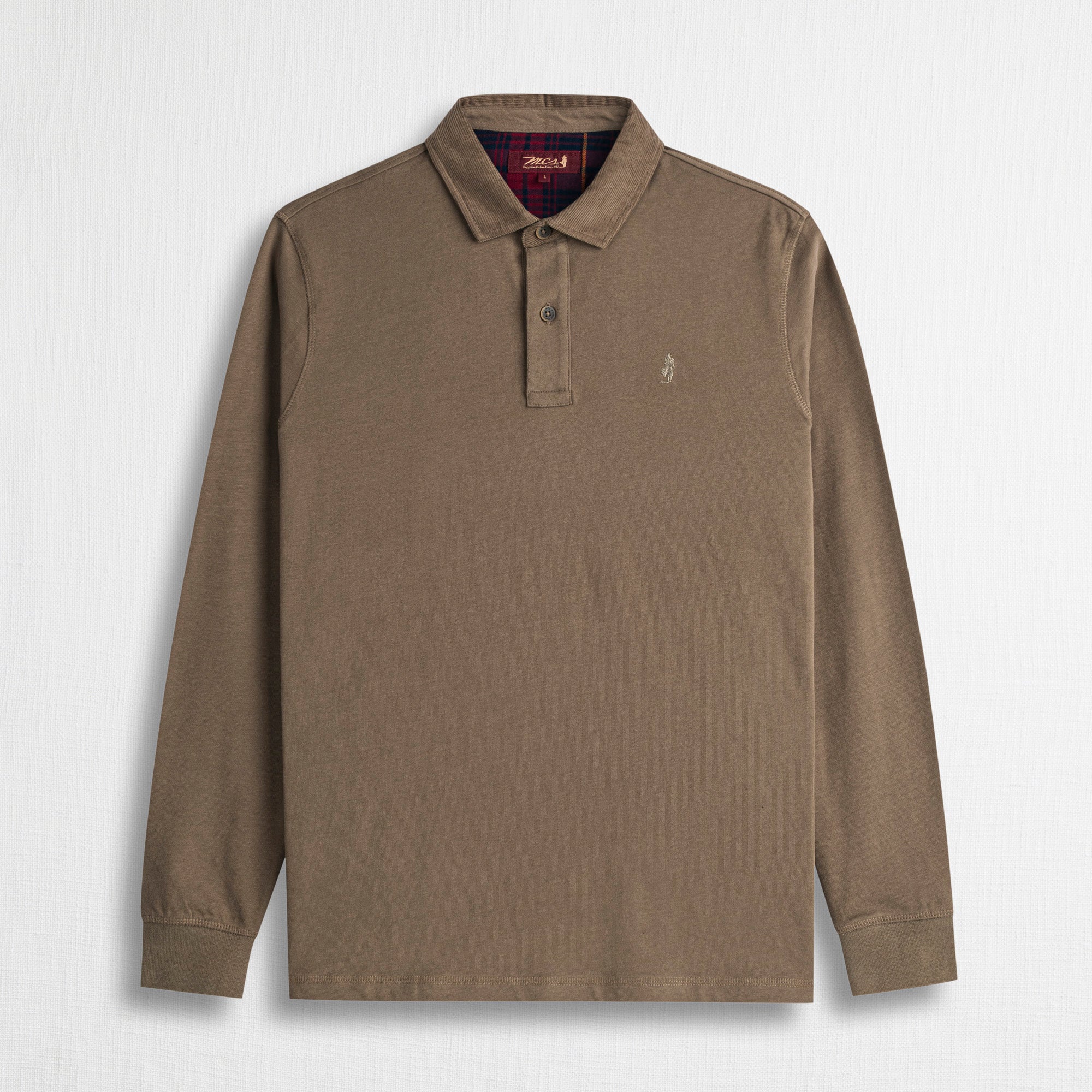 Polo Manica Lunga con Colletto in Velluto - Falcon