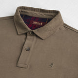 Long Sleeve Polo with Velvet Collar