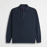 Polo Manica Lunga in Jersey Sovratinta - Blue Navy