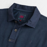 Long Sleeve Polo in Overdyed Jersey