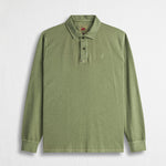 Polo Manica Lunga in Jersey Sovratinta - Oil Green