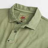 Long Sleeve Polo in Overdyed Jersey