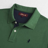 Long Sleeve Polo in Piquet with Contrast Details