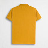 100% Cotton Piqué Polo - Gold Yellow