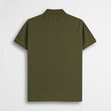 100% Cotton Piqué Polo - Dark Olive