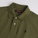 100% Cotton Piqué Polo - Dark Olive