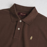 100% Cotton Piqué Polo - Chocolate