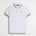 Polo 100% cotone piquet con dettagli a righe - White