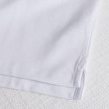 100% Cotton Piqué Polo with Striped Details - White