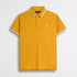 Polo 100% cotone piquet con dettagli a righe - Gold Yellow