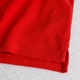 100% Cotton Piqué Polo with Striped Details - Spice Orange