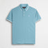 Polo 100% cotone piquet con dettagli a righe - Sky Blue