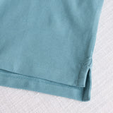 100% Cotton Piqué Polo with Striped Details - Sky Blue
