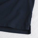 100% Cotton Piqué Polo with Striped Details - Navy Blue
