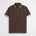 Polo 100% cotone piquet con dettagli a righe - Chocolate