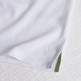 Stretch Cotton Piqué Polo with Jacquard Collar - White