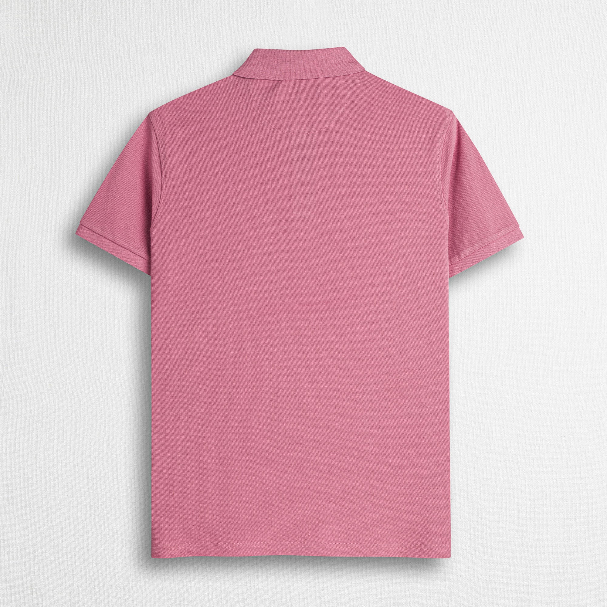 Polo cotone stretch piquet con collo jacquard - Wild Rose