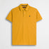 Polo cotone stretch piquet con collo jacquard - Gold Yellow
