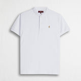 Polo cotone stretch piquet modello serafino - White
