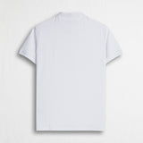Stretch Cotton Piqué Polo Serafino Style - White