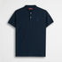 Polo cotone stretch piquet modello serafino - Navy Blue