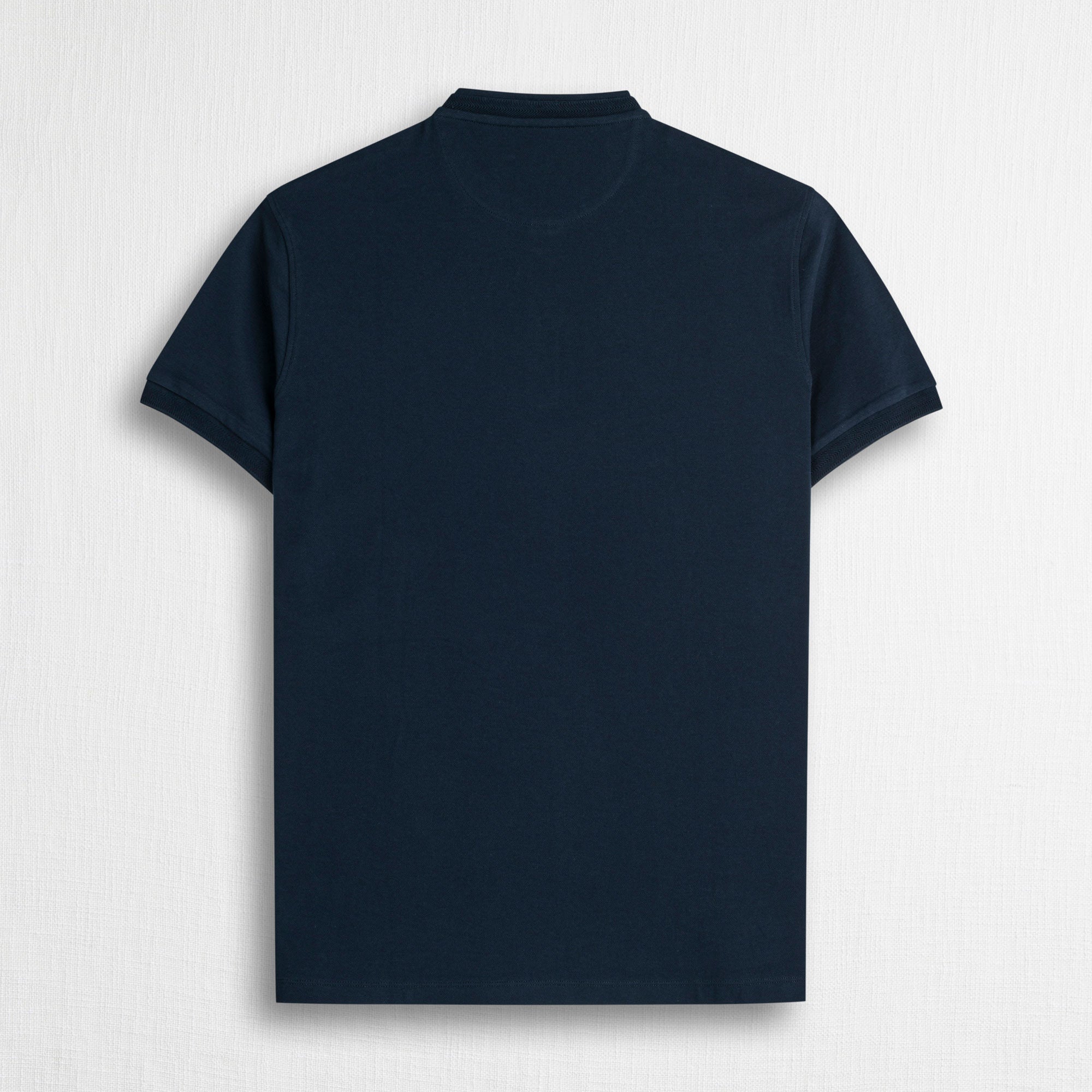 Polo cotone stretch piquet modello serafino - Navy Blue