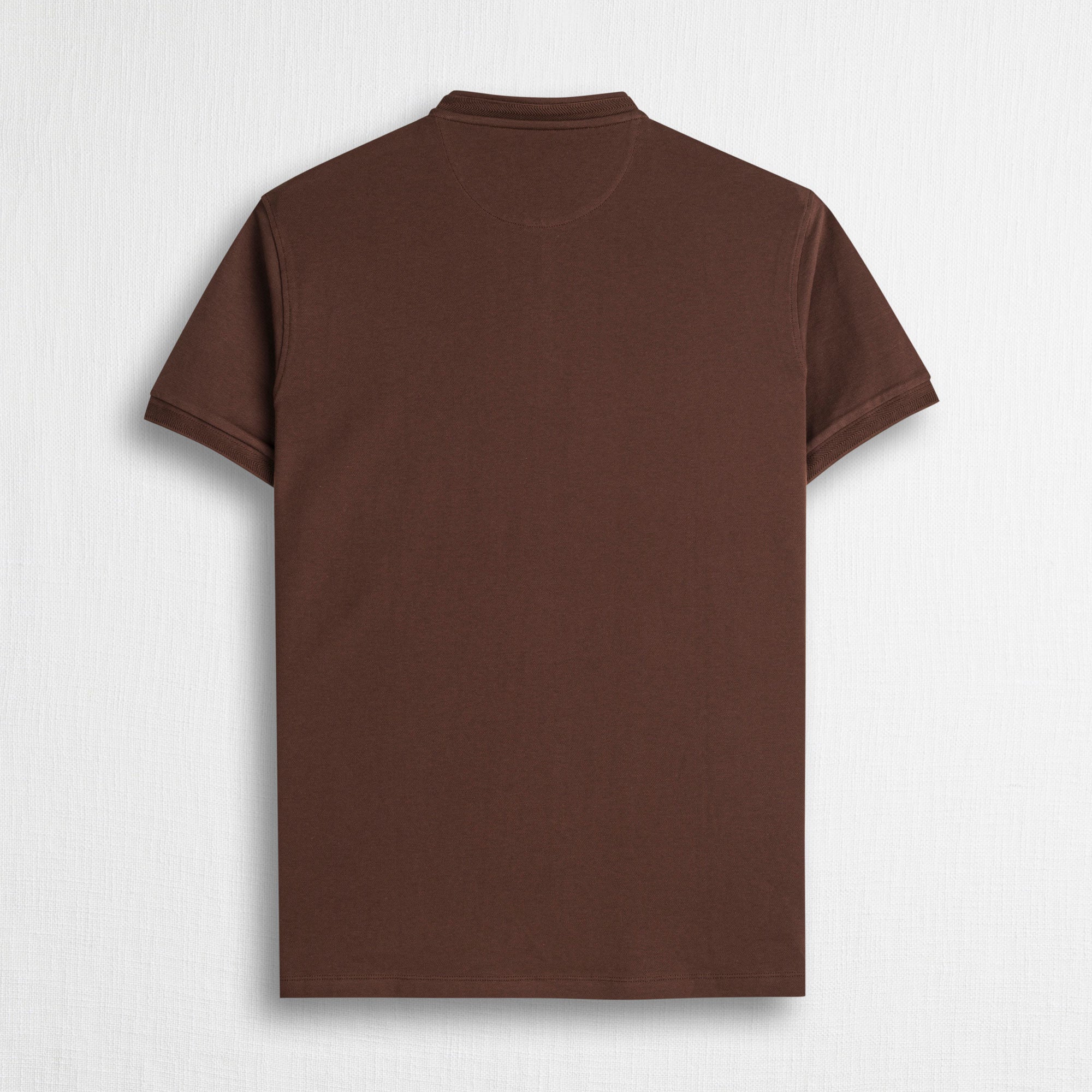 Polo cotone stretch piquet modello serafino - Chocolate