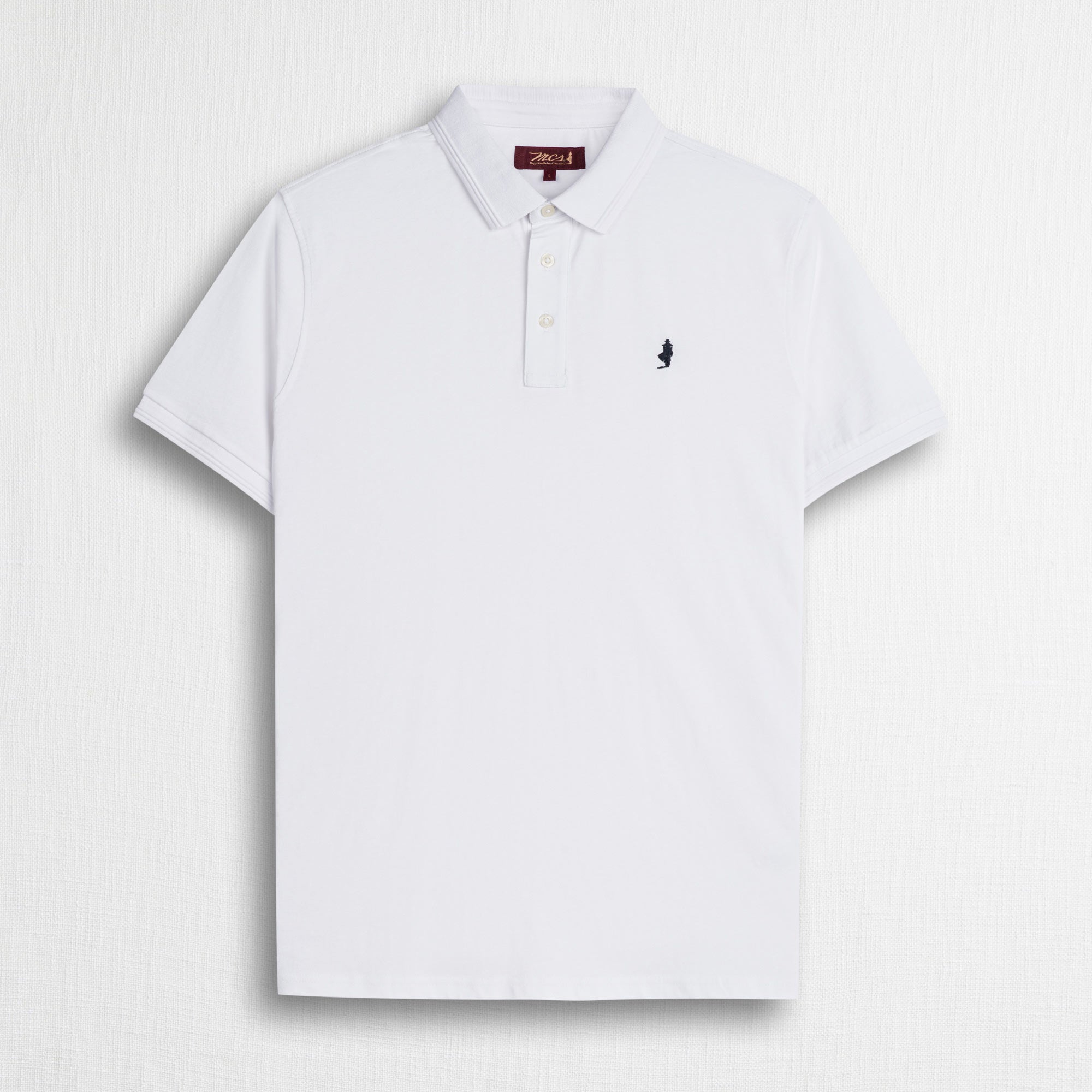 Polo 100% cotone jersey compact - White