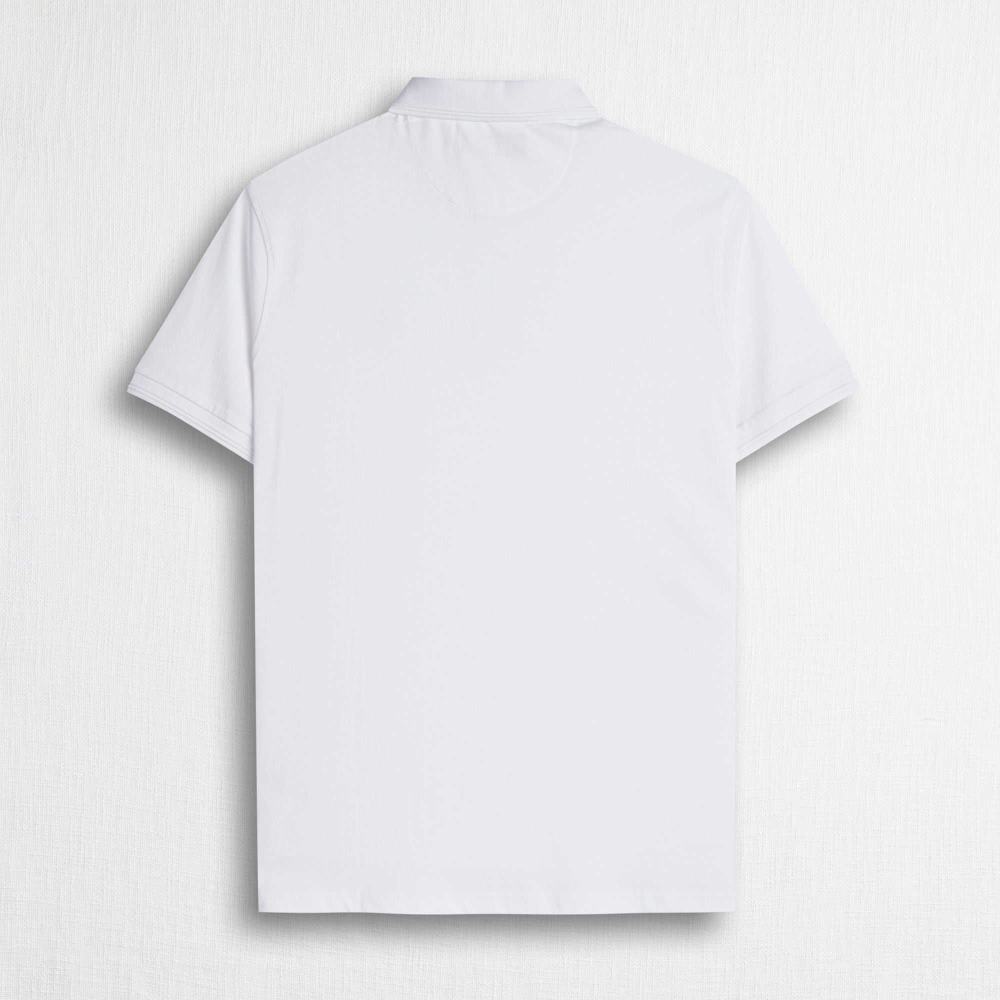 Polo 100% cotone jersey compact - White