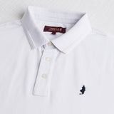 100% Cotton Compact Jersey Polo - White