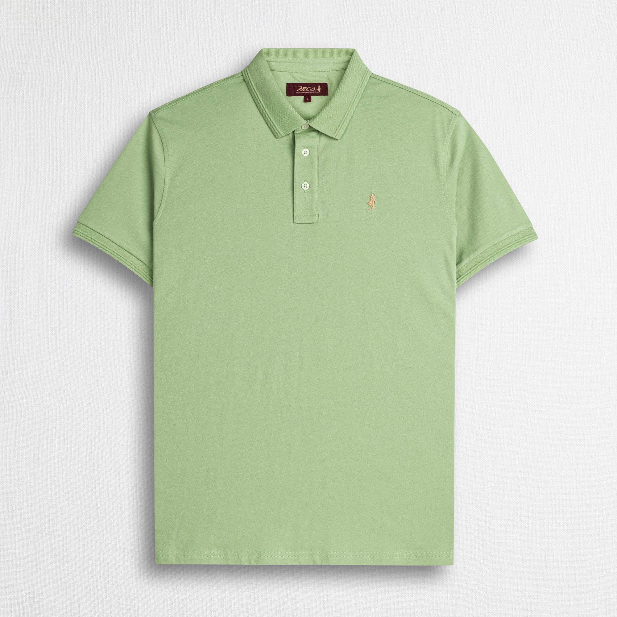 Polo 100% cotone jersey compact - Light Green