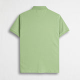 100% Cotton Compact Jersey Polo - Light Green