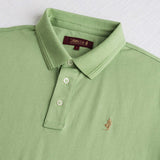 100% Cotton Compact Jersey Polo - Light Green