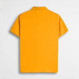 100% Cotton Compact Jersey Polo - Gold Yellow