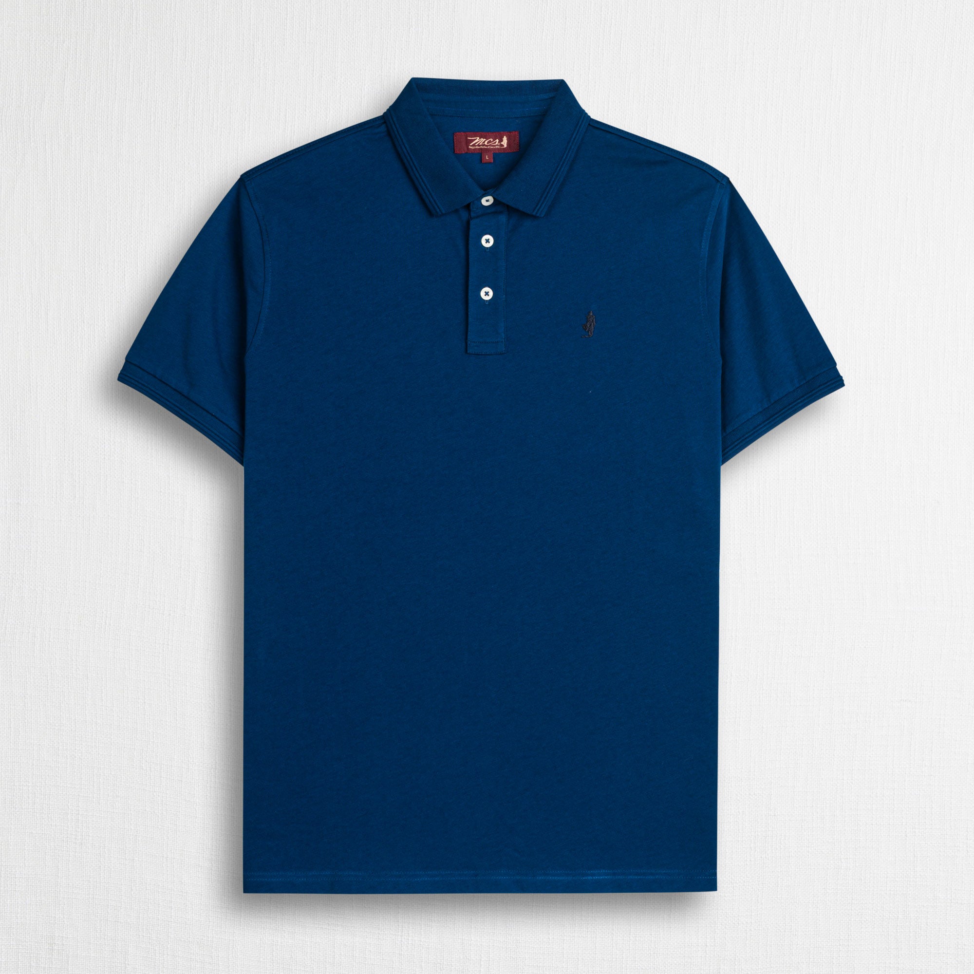 Polo 100% cotone jersey compact - Deep Blue