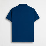100% Cotton Compact Jersey Polo - Deep Blue