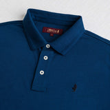100% Cotton Compact Jersey Polo - Deep Blue