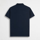 100% Cotton Compact Jersey Polo - Navy Blue