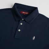 100% Cotton Compact Jersey Polo - Navy Blue