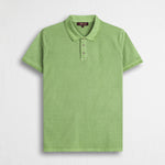 Polo cotone piquet stretch tinto in capo - Light Green